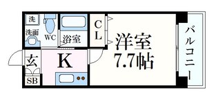 六甲道駅 徒歩9分 7階の物件間取画像